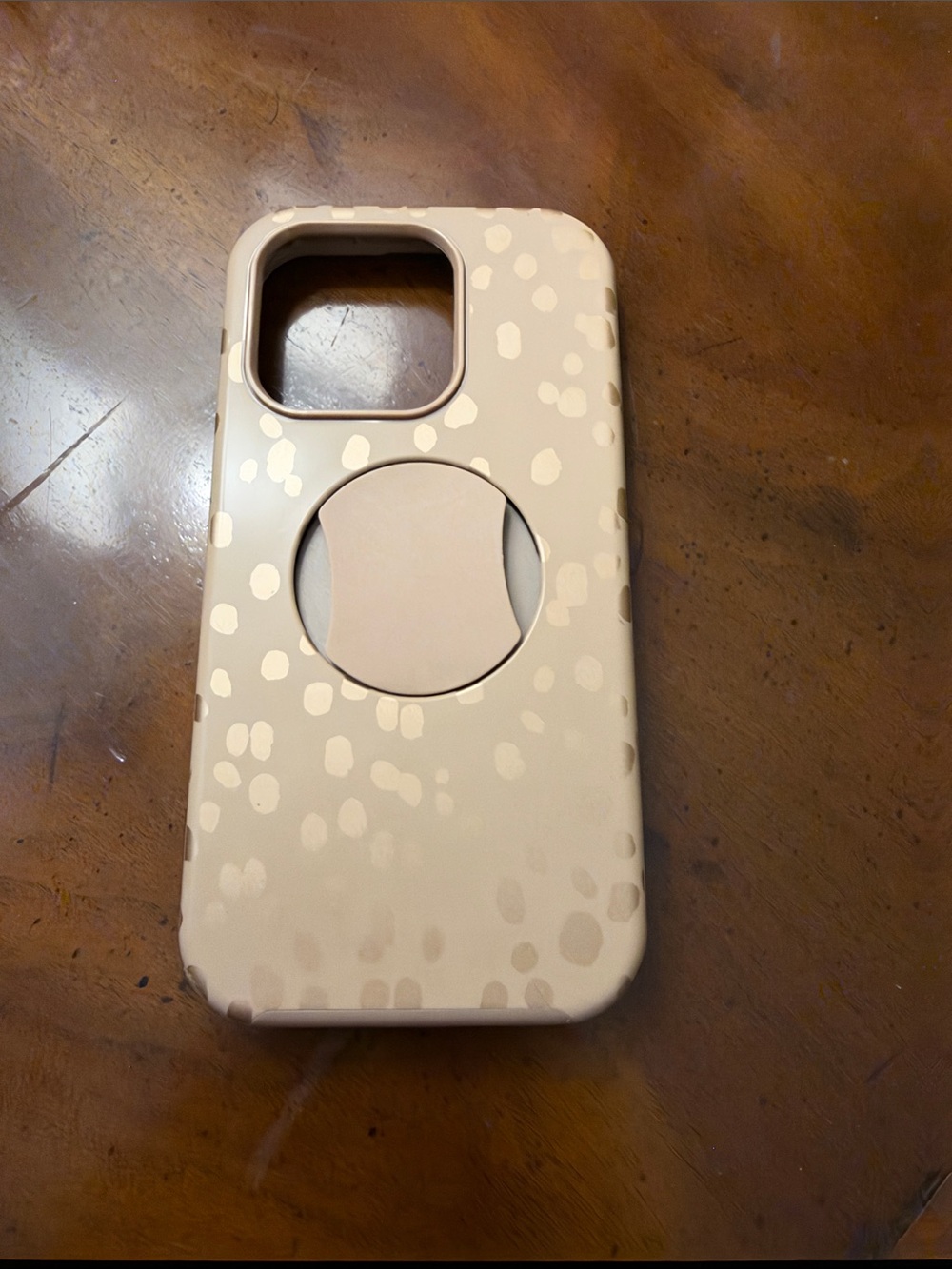OtterBox Beige Speckle Case with Built-In Rotating Grip